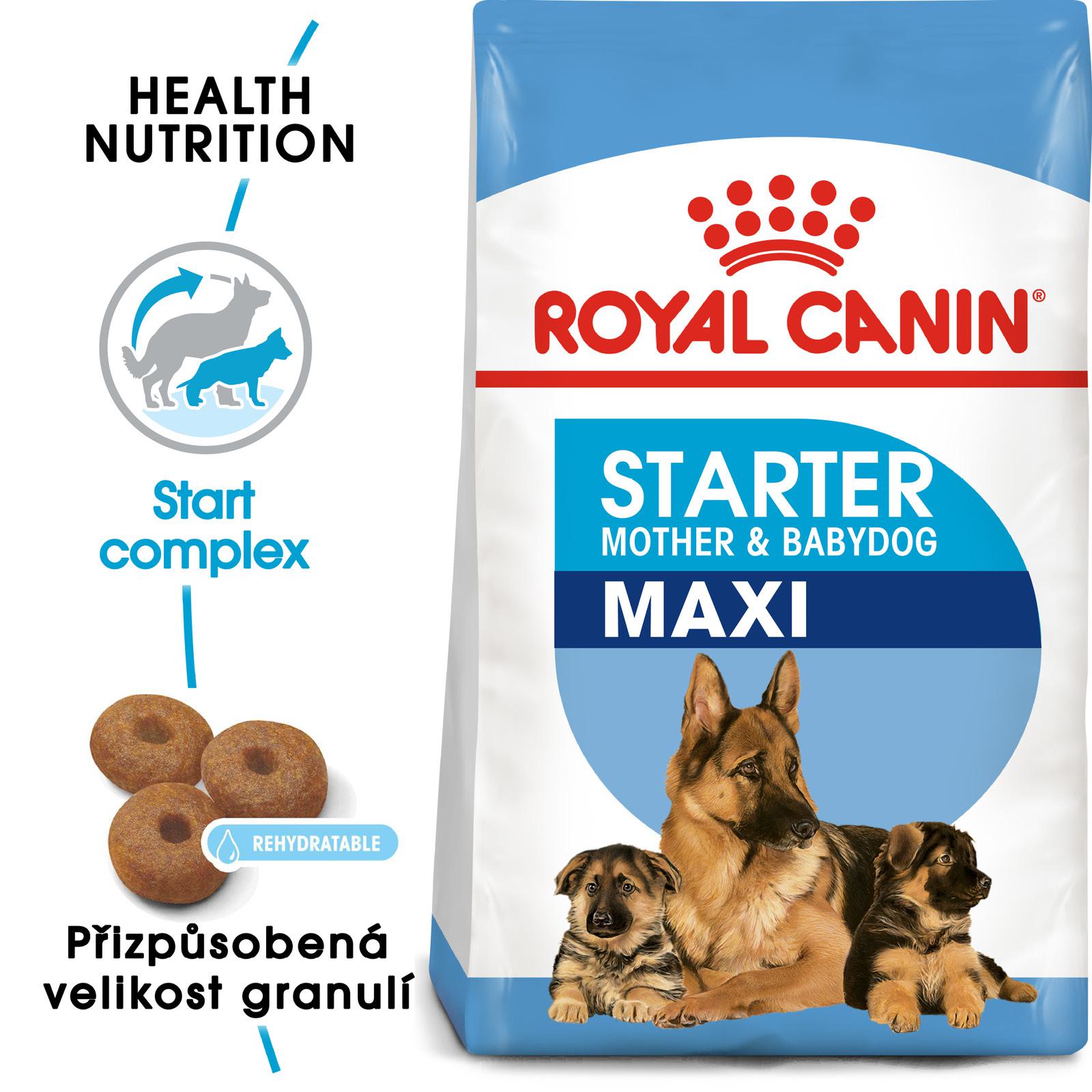 Royal Canin MAXI STARTER - granule pro březí nebo kojící feny a štěňata - 15kg