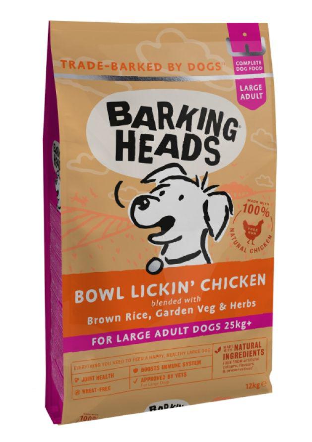 E-shop Barking Heads BOWL LICKIN chicken LARGE breed - 12kg + mikroplyšová zelená deka