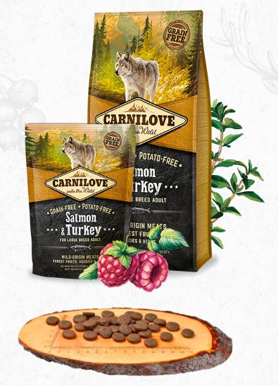 E-shop CARNILOVE ADULT large SALMON/turkey - 1,5kg