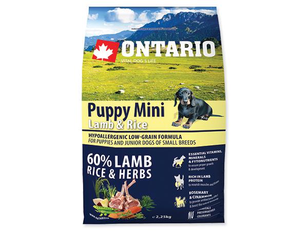 E-shop ONTARIO dog PUPPY MINI lamb - 2,25kg