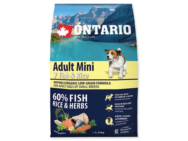 E-shop ONTARIO dog ADULT MINI fish - 6,5kg