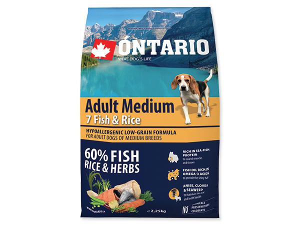E-shop ONTARIO dog ADULT MEDIUM fish - 12kg