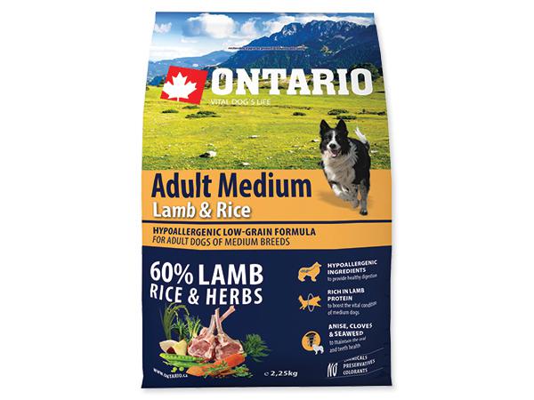 E-shop ONTARIO dog ADULT MEDIUM lamb - 12kg