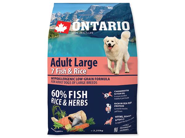 E-shop ONTARIO dog ADULT LARGE fish - 12kg
