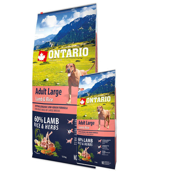 E-shop ONTARIO dog ADULT LARGE lamb - 12kg