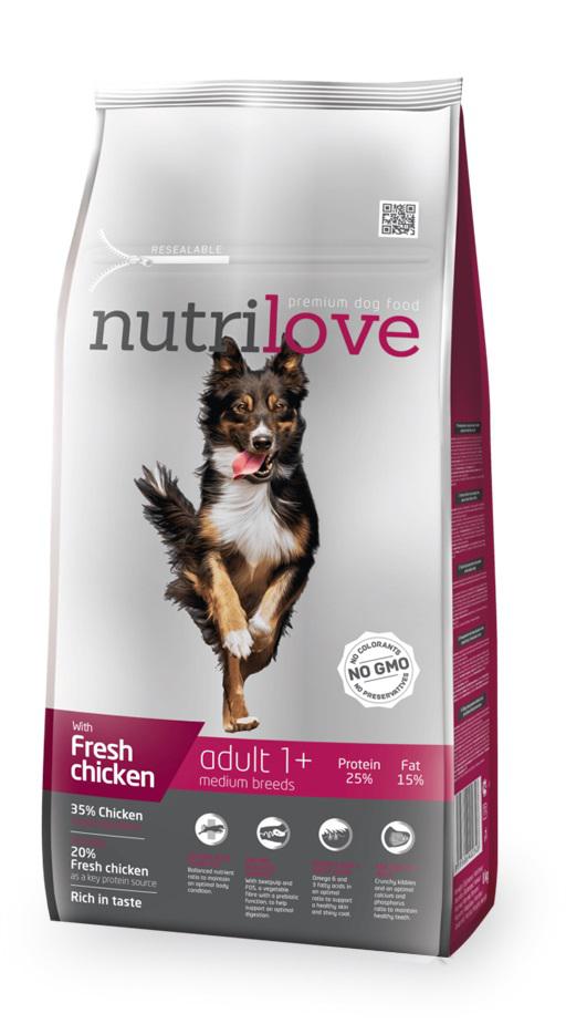 NUTRILOVE pes ADULT  medium - 1,6kg