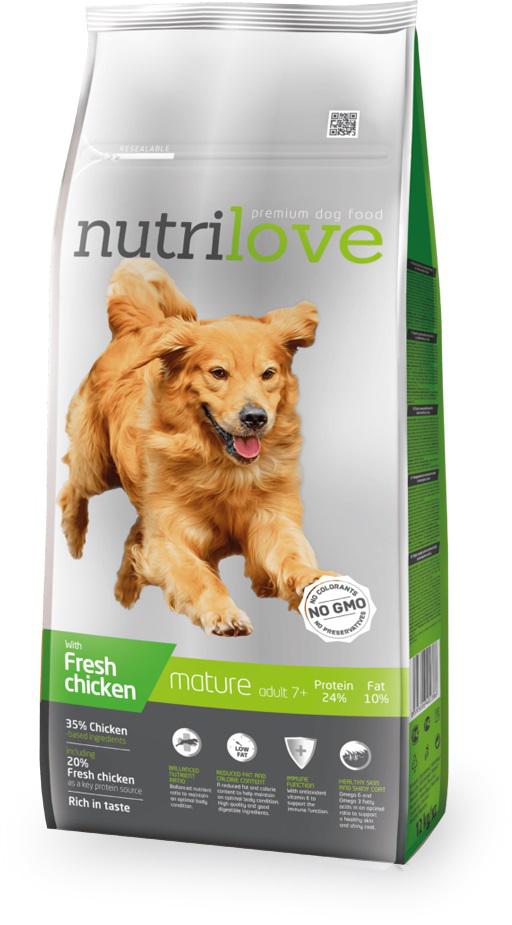 NUTRILOVE pes SENIOR - 3kg