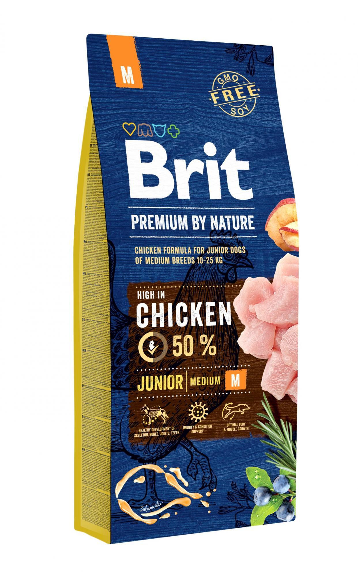 BRIT dog Premium by Nature JUNIOR M - 15kg