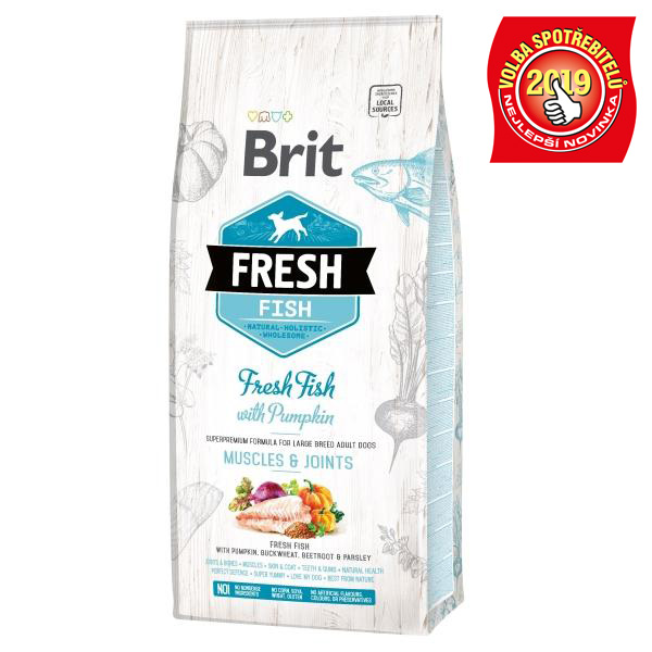 BRIT FRESH ADULT LARGE fish/pumpkin - 12kg