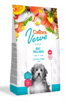 E-shop CALIBRA dog VERVE GF adult SMALL salmon/hering - 1,2kg