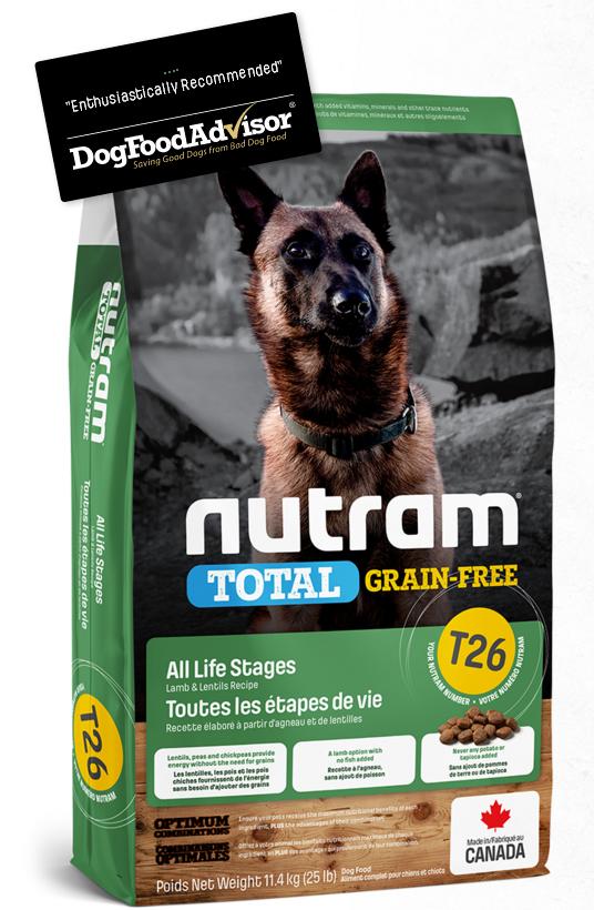 E-shop NUTRAM dog T26 - TOTAL GF LAMB/lentils - 11,4kg