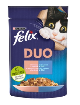 FELIX kapsa DUO v želé 85g - Losos/sardinky