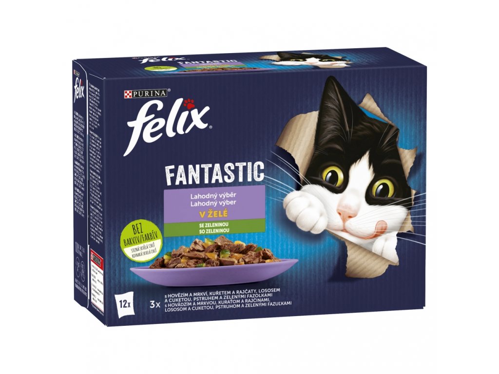 FELIX kapsa FANTASTIC - LAHODNÝ výběr v želé se zeleninou - 12 x 85g