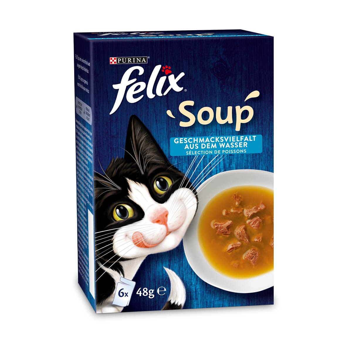 Felix SOUP lahodný výběr z ryb - treska, tuňák, platýs - 6 x 48g