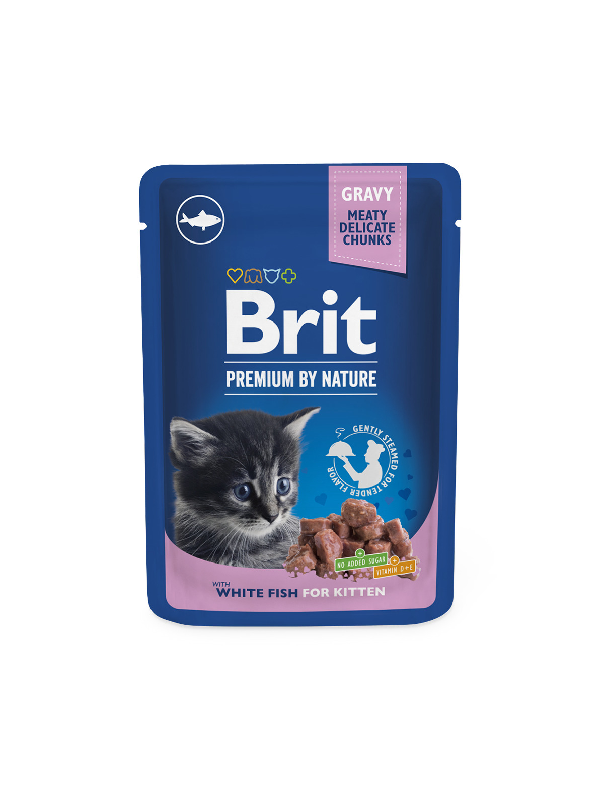 BRIT cat kapsa KITTEN 100g/WHITE fish