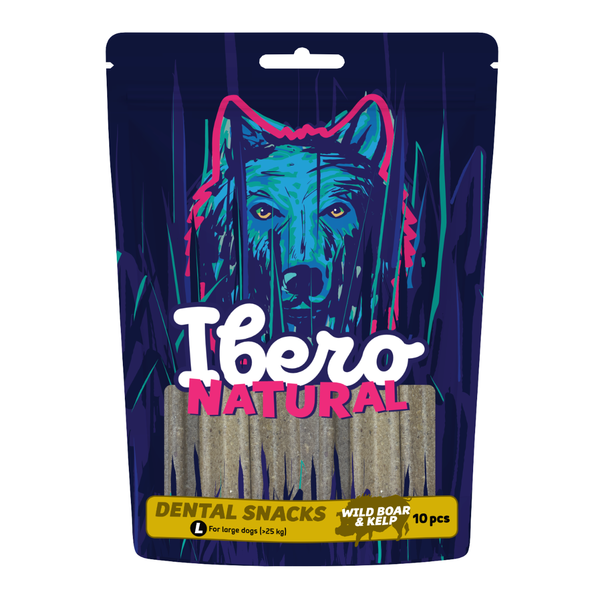 Ibero Dental Snacks Wild Boar & Kelp - L (10ks/460g)