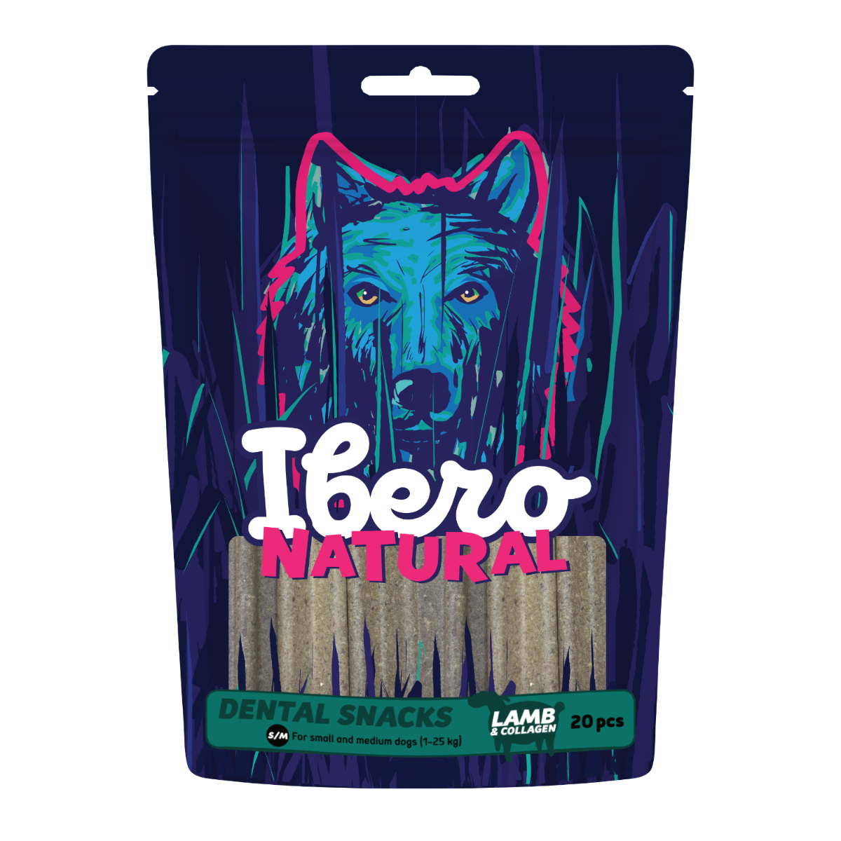 Ibero Dental Snacks Lamb & Collagen - S/M (20ks/480g)