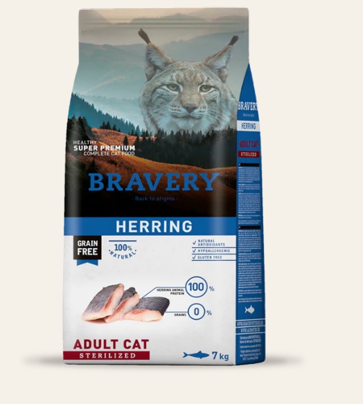 E-shop Bravery cat STERILISED HERRING - 7kg