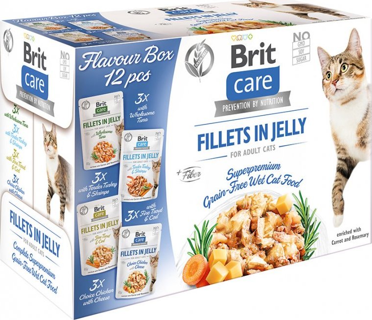 E-shop Brit Care cat kapsa Fillets in Jelly Flavour Box - 12x85g