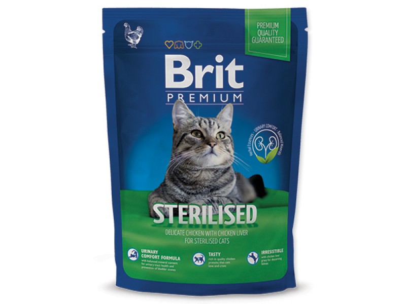 Brit Premium by Nature Cat Sterilized Chicken - kuře - 800g Expirace 03.08.2023