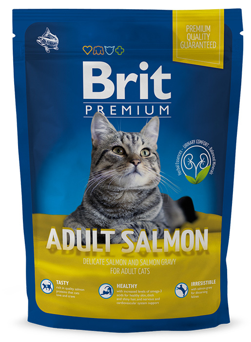 Brit Premium by Nature Cat Adult Salmon – losos - 1,5kg Expirace 09.08.2023