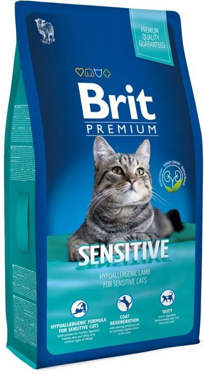 Brit Premium by Nature Cat Sensitive Lamb – jehněčí - 1,5kg Expirace 15.09.2023