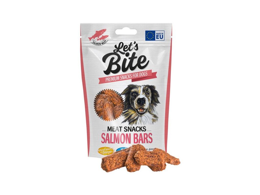 Let’s Bite Meat Snacks Salmon Bars 80 g - 80g