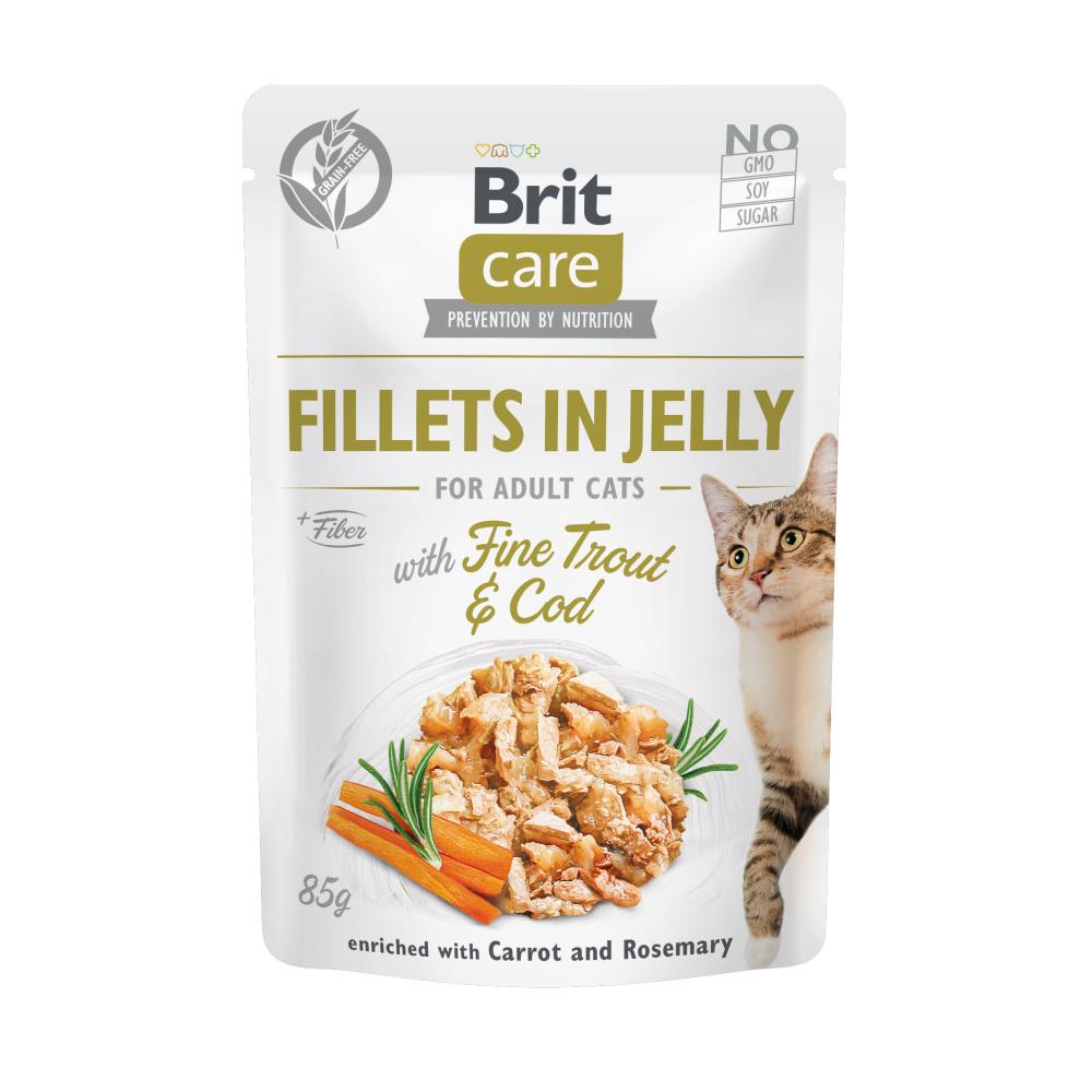E-shop Brit Care Cat Fillets in Jelly with Fine Trout &amp; Cod - 85g