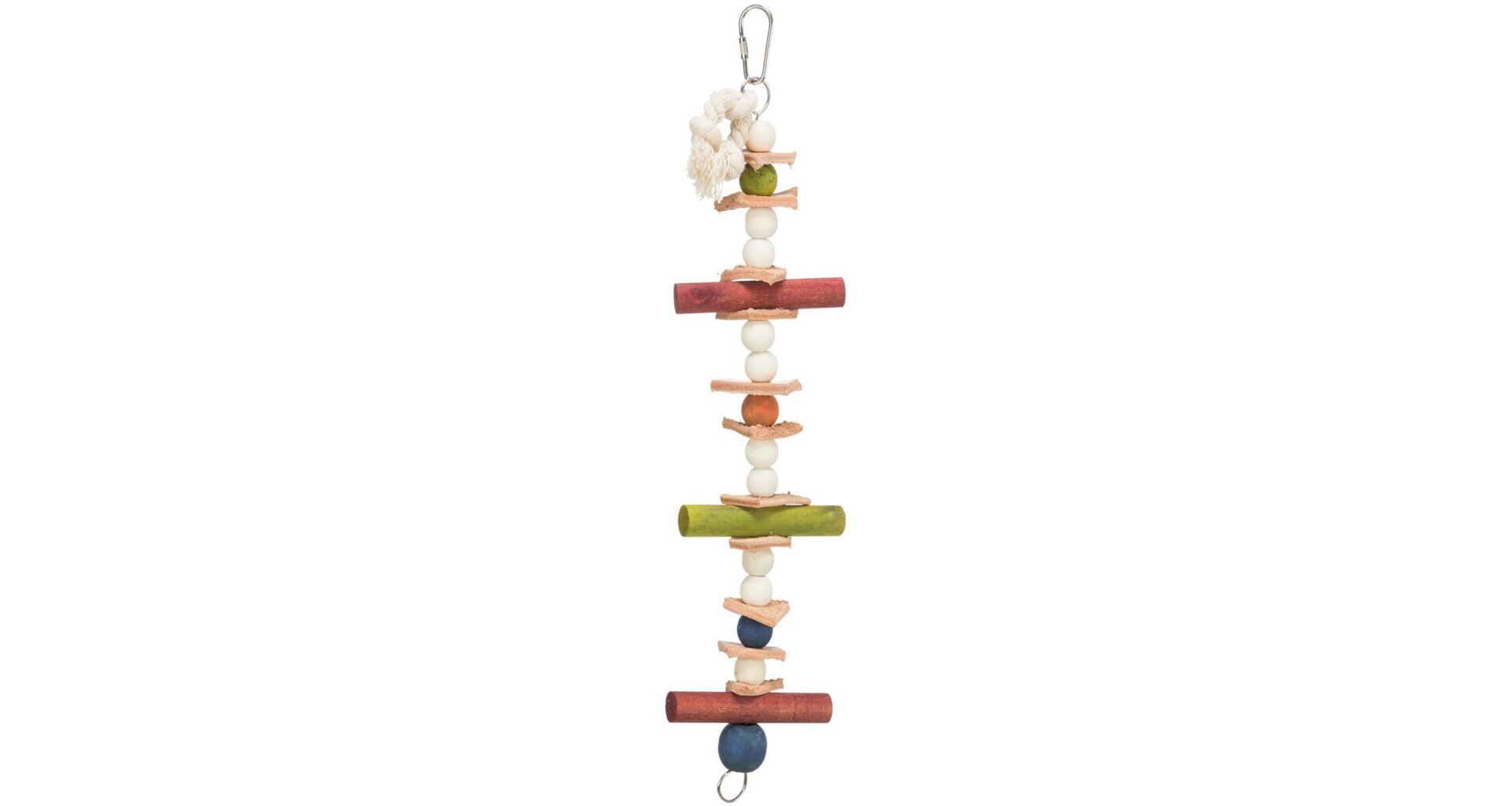 E-shop Dřevěná hračka, lano s barevnými kuličkami a kůží - 1x 1ks