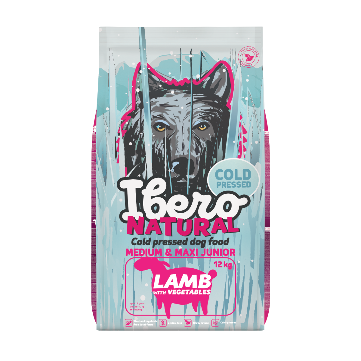 Ibero Cold Press Dog Junior Medium/Large Lamb - 12kg