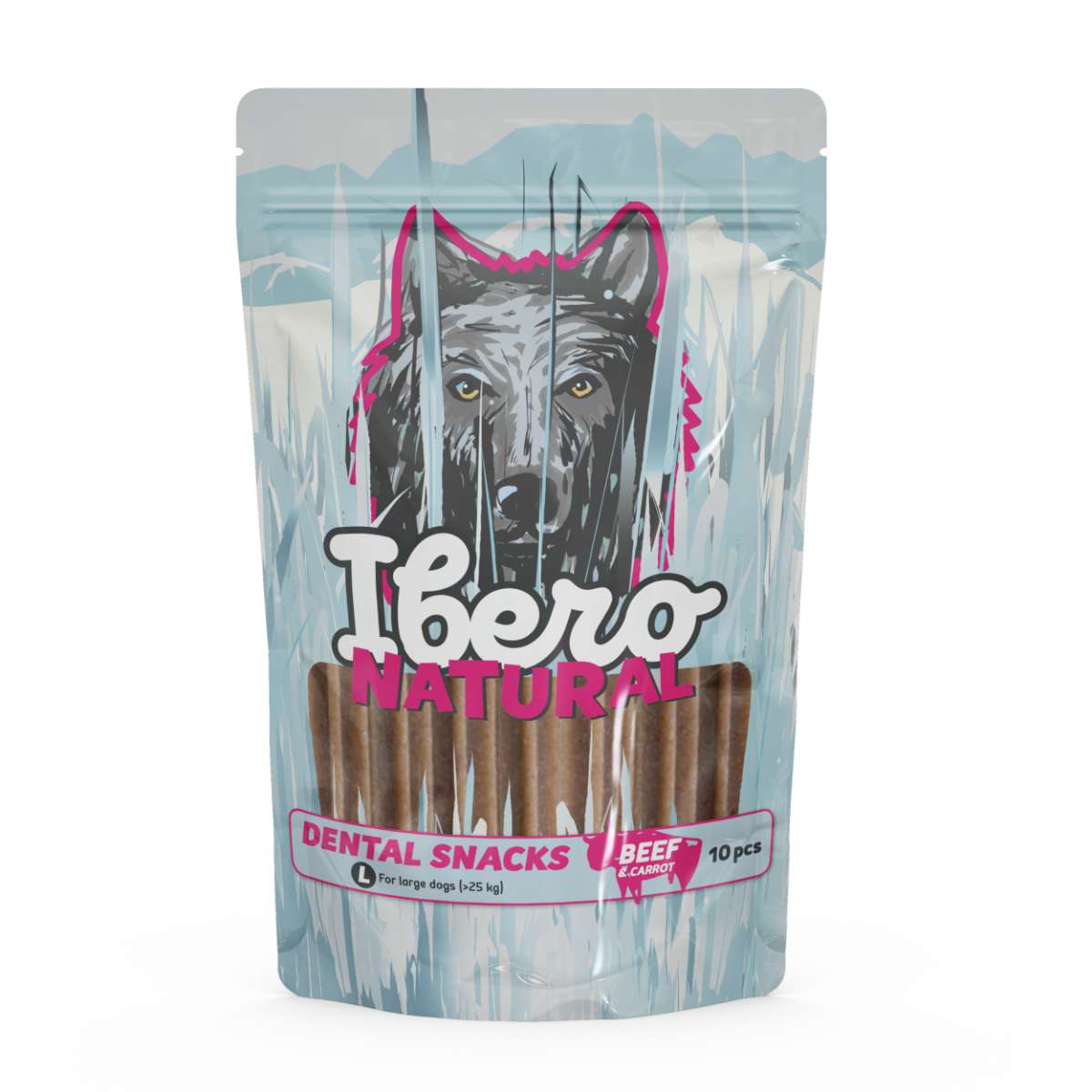 Ibero Dental Snacks Beef & Carrot - L (10ks/460g)