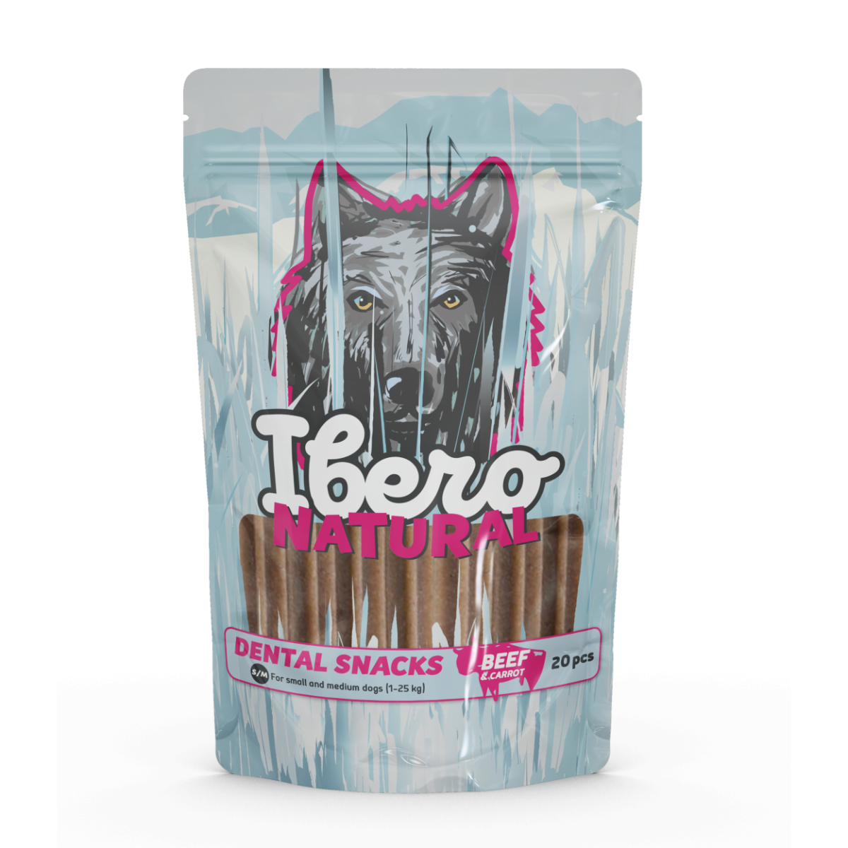 Ibero Dental Snacks Beef & Carrot - S/M (20ks/480g)