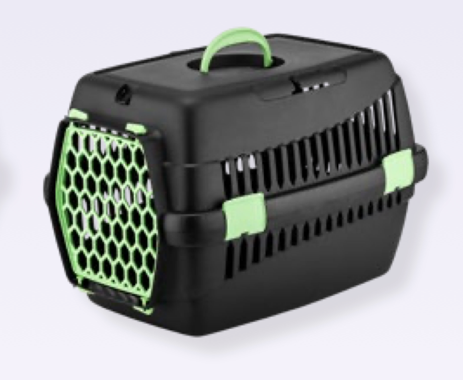4DOG Deluxe Přepravka 49x35x32,5cm - Černo/zelená