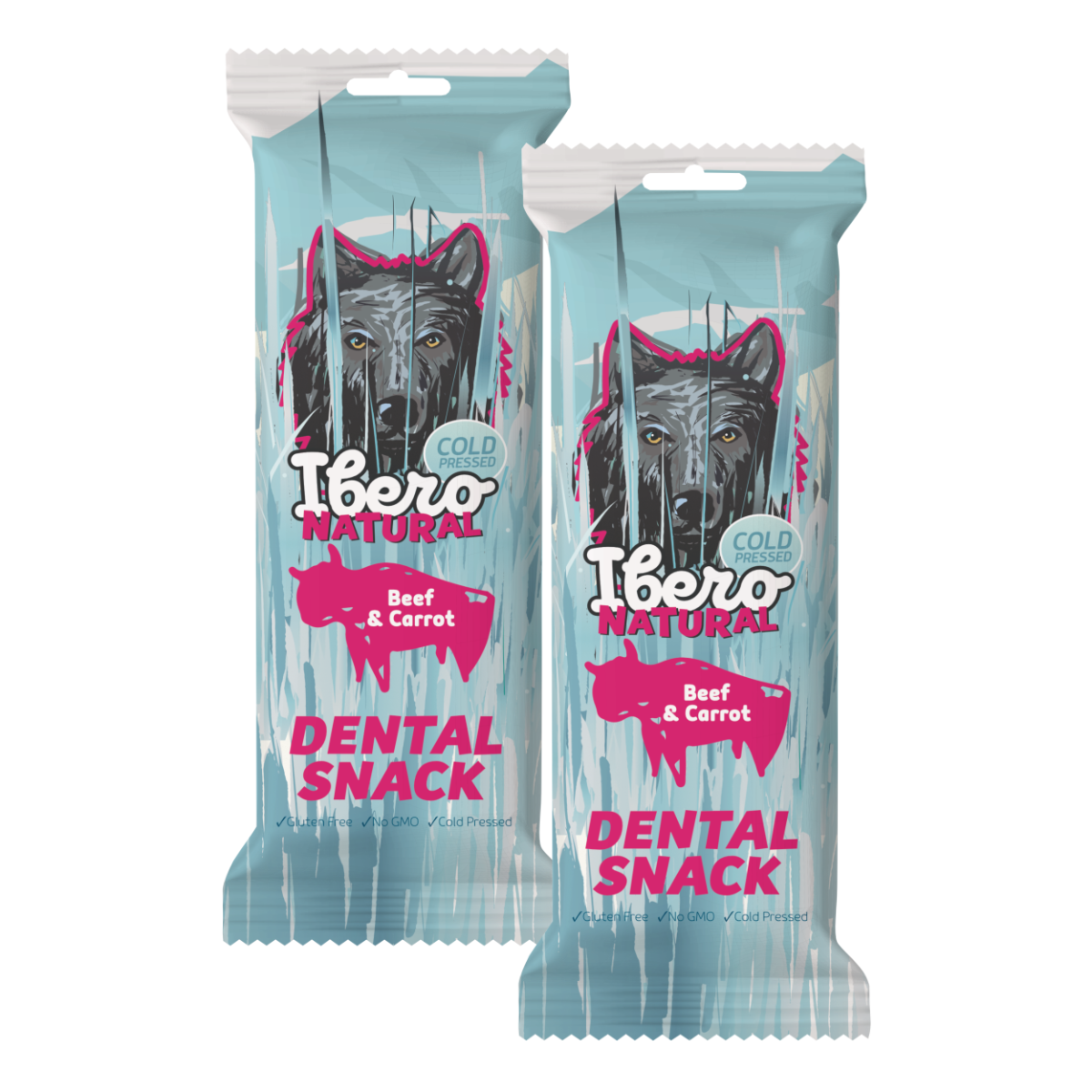 Ibero Dental Snacks Beef & Carrot - 2x S/M (3ks/70g)