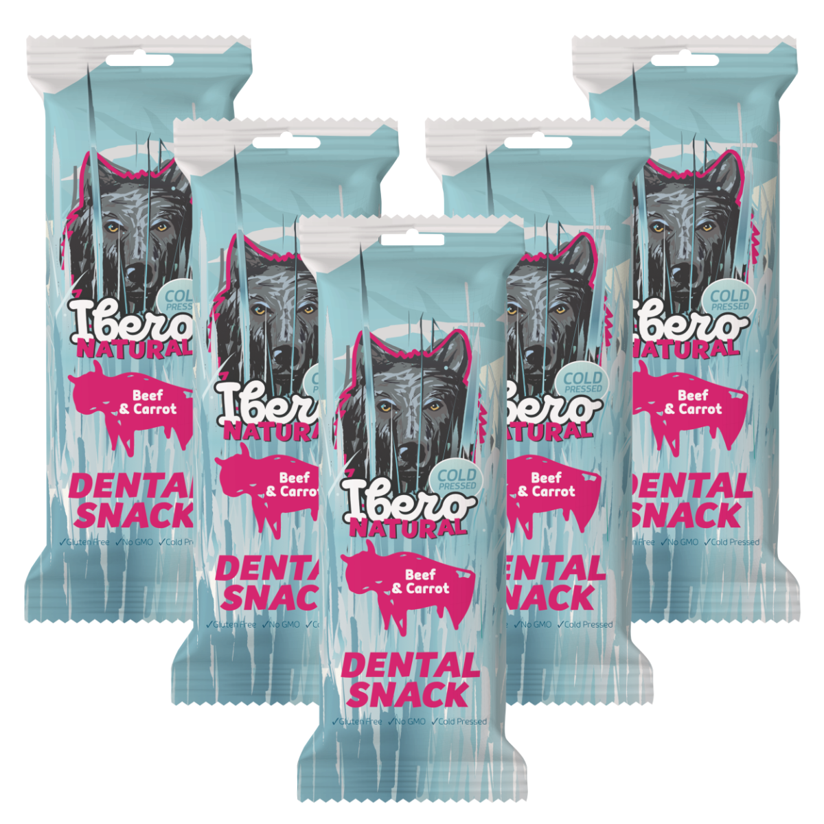 Ibero Dental Snacks Beef Carrot - 5x S/M (3ks/70g)