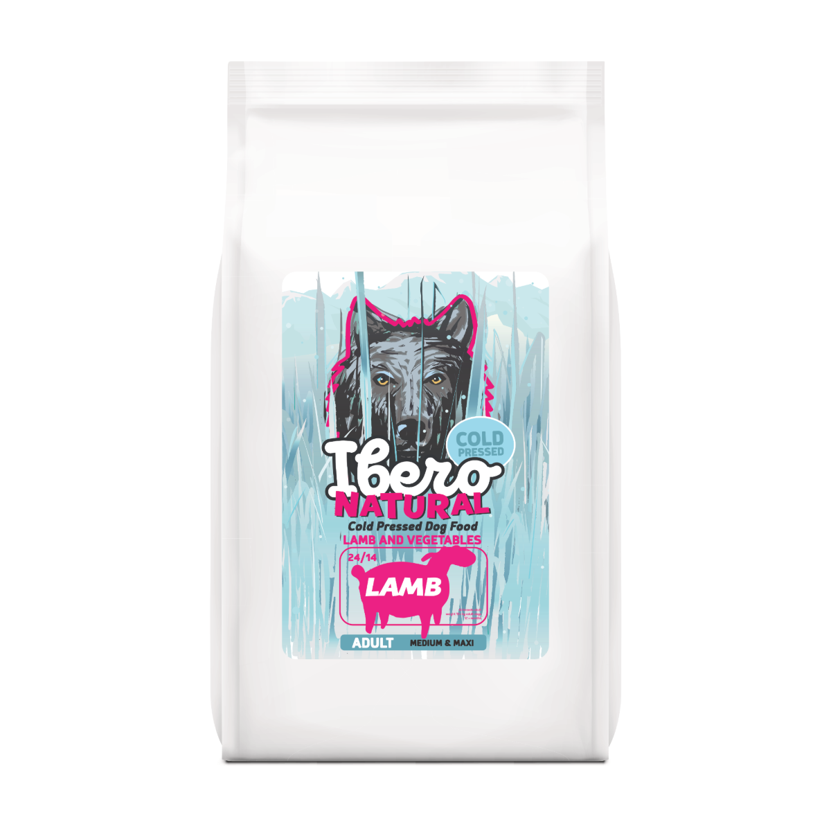 Ibero Cold Press Dog Adult Medium/Large Lamb - 12kg + 3kg GRATIS