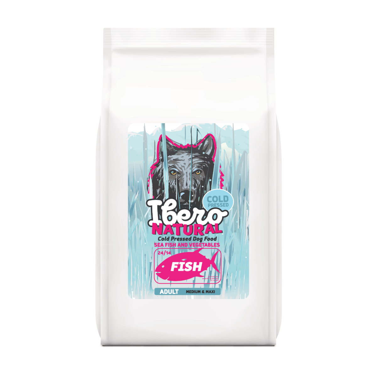 Ibero Cold Press Dog Adult Medium/Large Fish - 12kg + 3kg GRATIS