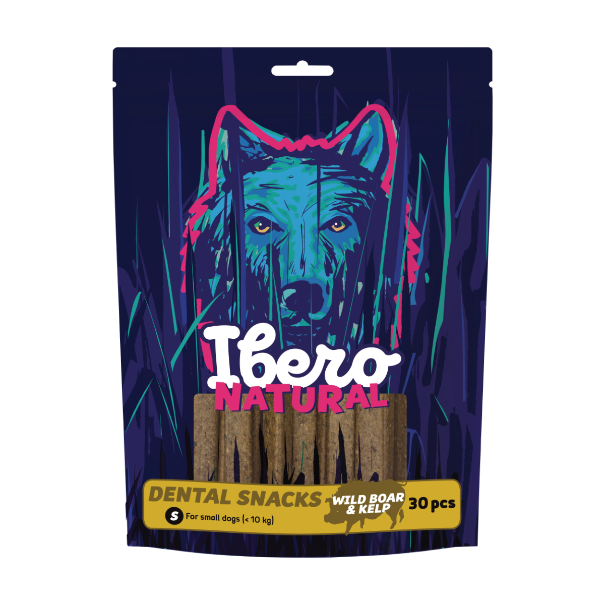 Ibero Natural Dental Snack Divočák/Mořská řasa - S (30ks)