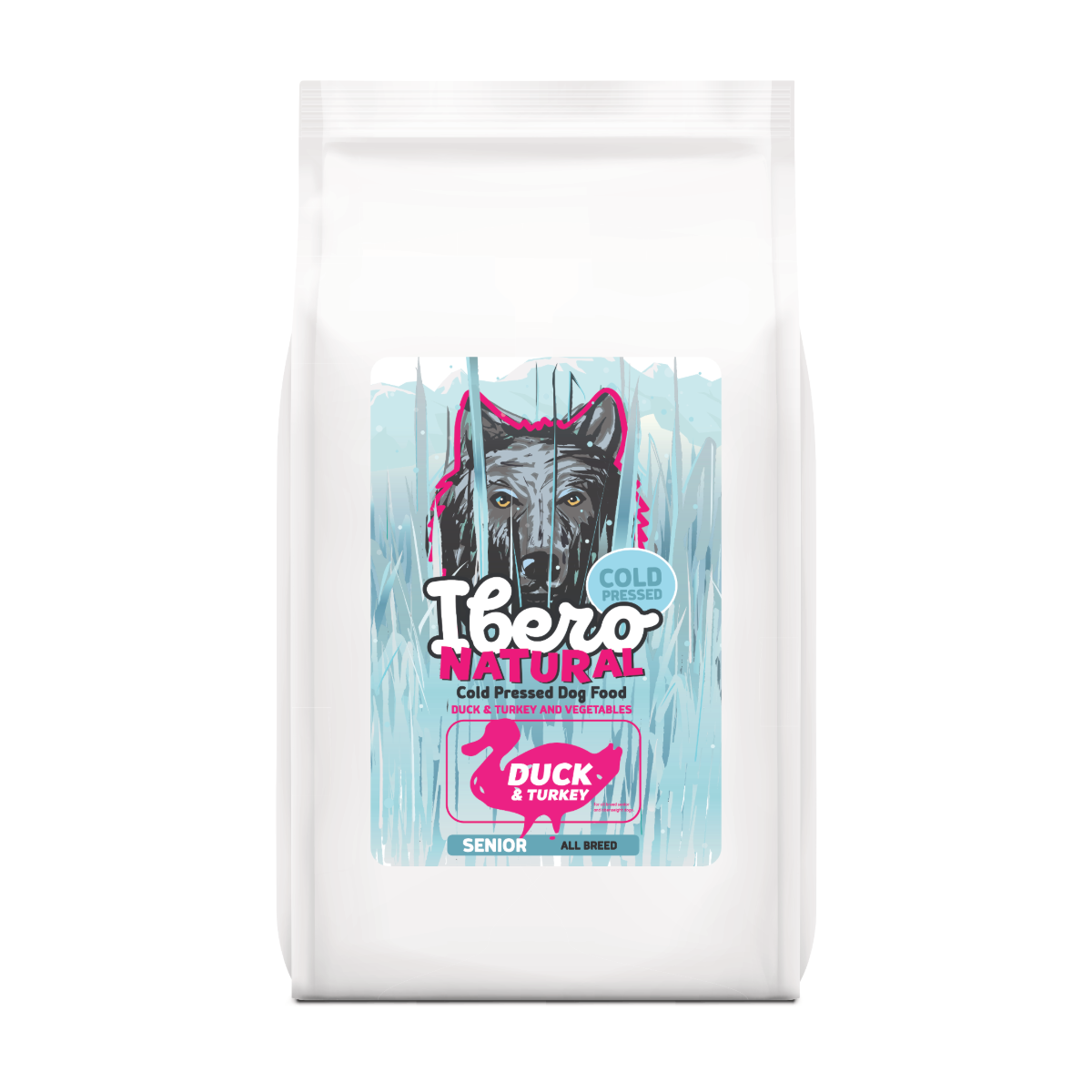 Ibero Cold Press Dog Senior Duck&Turkey - 12 + 3kg GRATIS