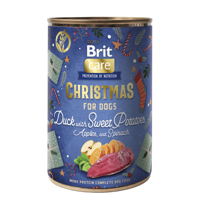 Brit Care Christmas Konz. Duck with Sweet Potatoes, Apples and Spinach - 400g