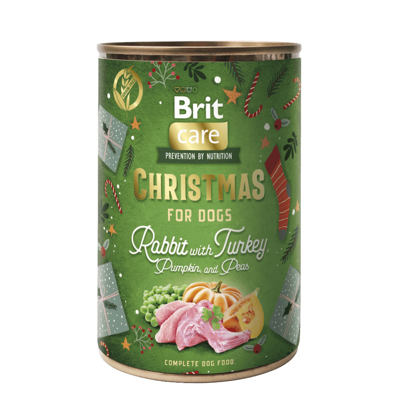 Brit Care Christmas Konz. Rabbit with Turkey, Pumpkin and Peas - 400g