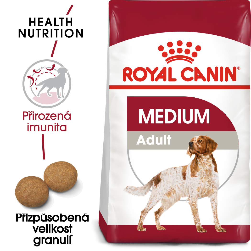 Royal Canin Medium Adult - granule pro dospělé střední psy - 15kg