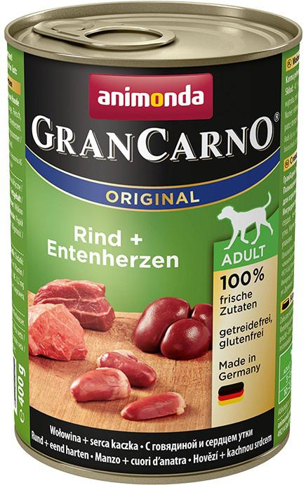 E-shop ANIMONDA dog konzerva Gran Carno hovězí/kachní srdce - 800g