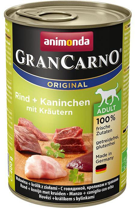 ANIMONDA dog konzerva Gran Carno hovězí/králík/bylinky - 400g