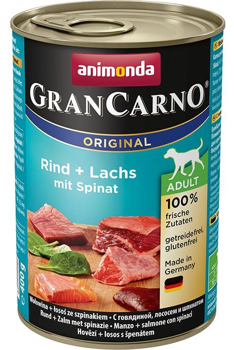 ANIMONDA dog konzerva Gran Carno hovězí/losos/špenát - 400g