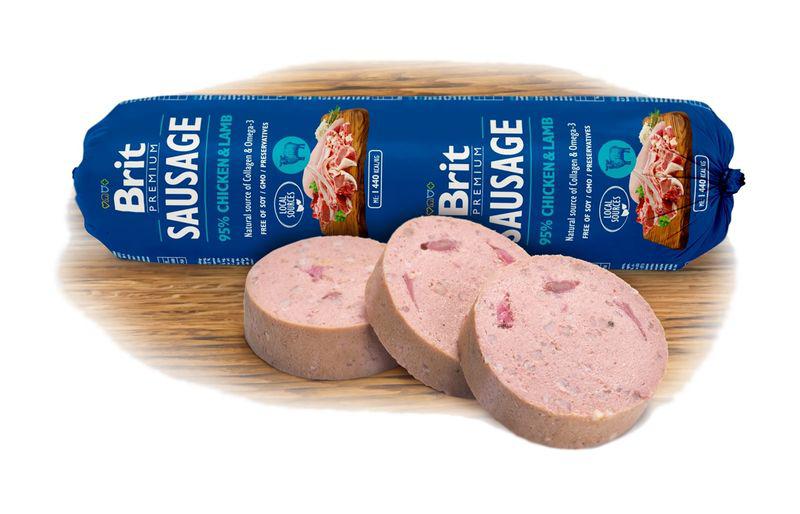 BRIT dog sausage CHICKEN / LAMB - 800g