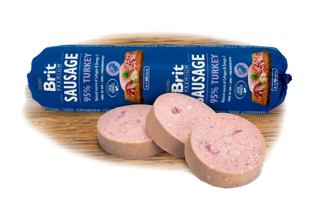 BRIT dog  sausage TURKEY/rice - 800g