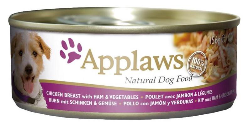 APPLAWS dog konz. KUŘE/ŠUNKA/zelenina - 156g