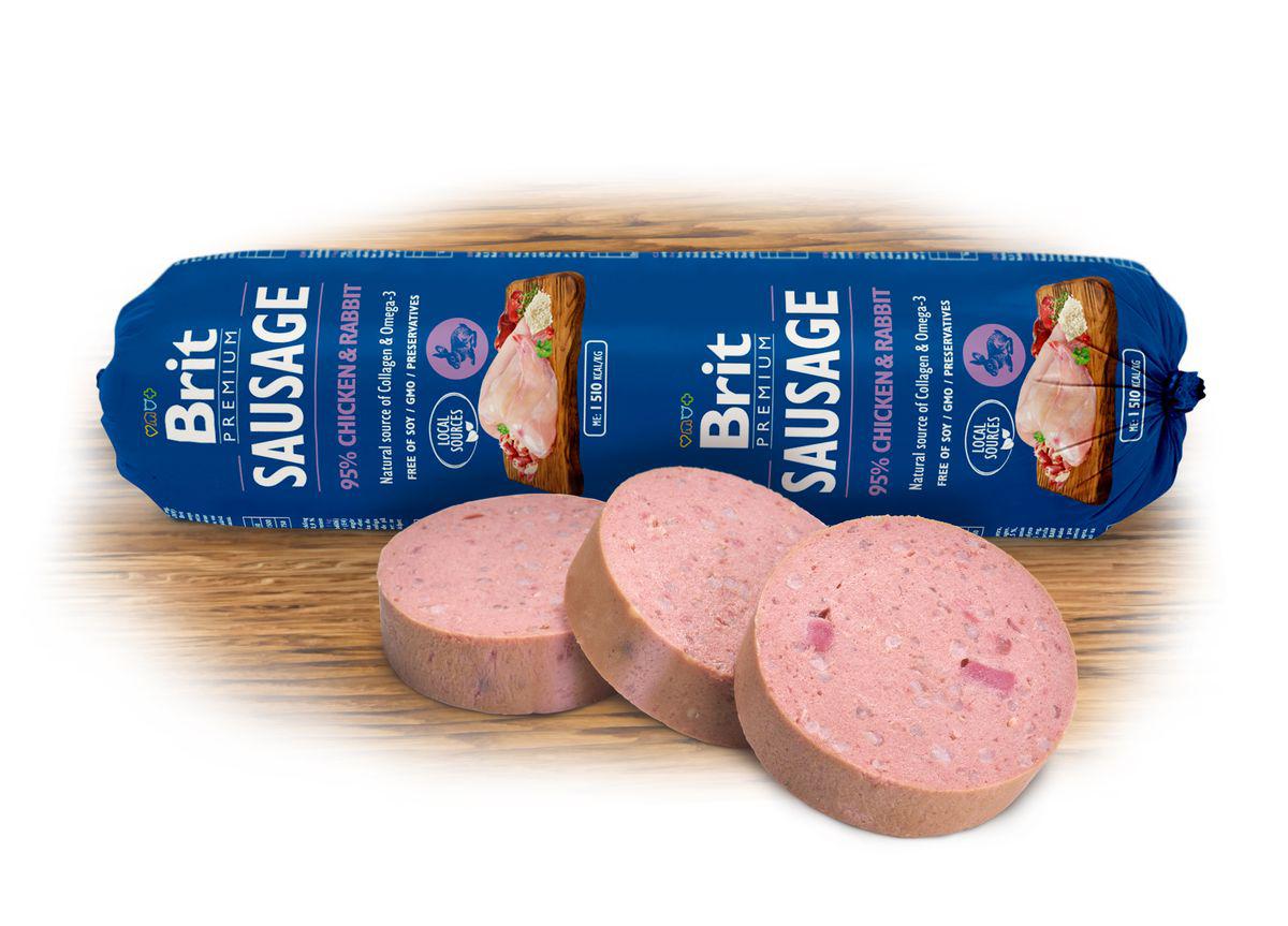 BRIT dog sausage CHICKEN / RABBIT - 800g