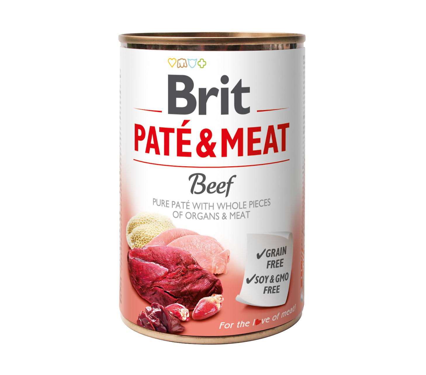 BRIT  konzerva PATE and MEAT 400g - ŠTĚNĚ